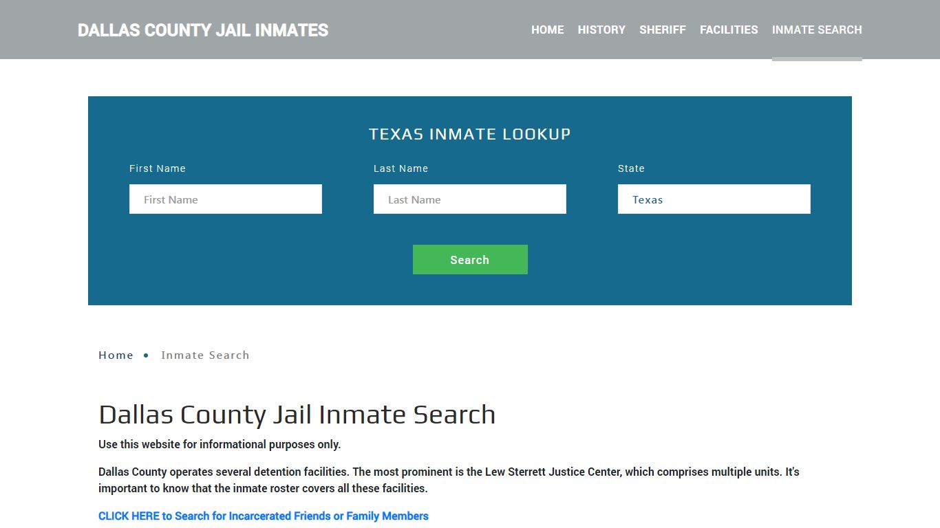 Dallas County, TX Detainee Lookup